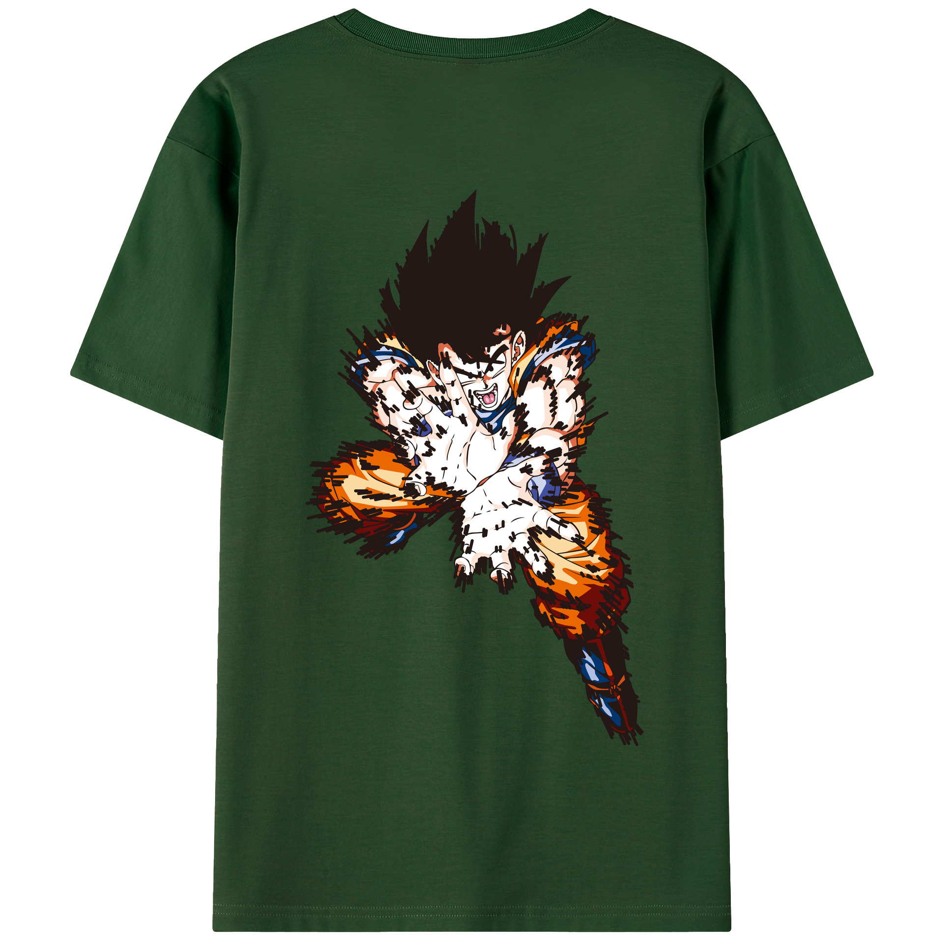 （画像用） ドラゴンボール 孫悟空（そん ごくう）Son Goku カカロット DRAGON BALL Kakarotto 綿100％半袖Tシャツ（背面プリント）